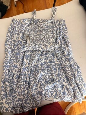 Blue and White Smocked Sundress